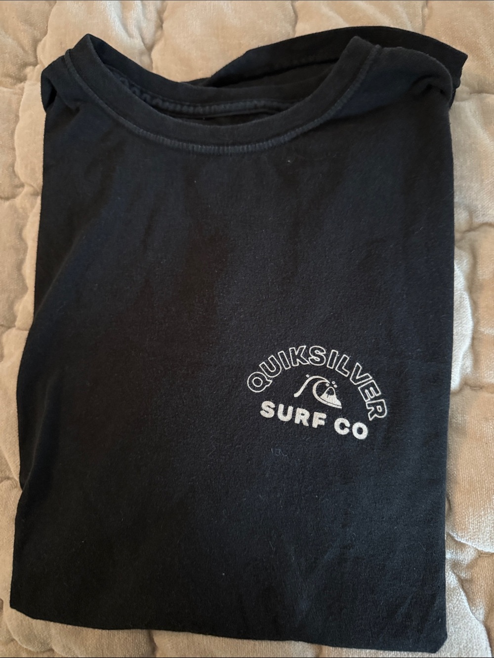Quiksilver Black Short Sleeve Surf Co. Tee